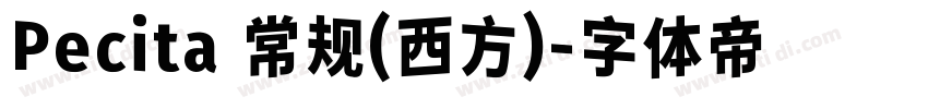 Pecita 常规(西方)字体转换